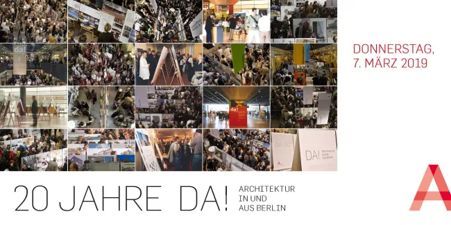 Einladungskarte: da! Architektur in und aus Berlin
Fotos: Till Budde, Wiebke Loeper, Erik-Jan Ouwerkerk, Elke Stamm, Boris Trenkel