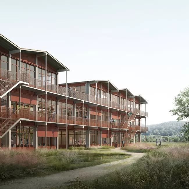 Aussenansicht, &copy; E2A / Piet Eckert und Wim Eckert Architekten, Visualisierung: Filippo Bolognese Images