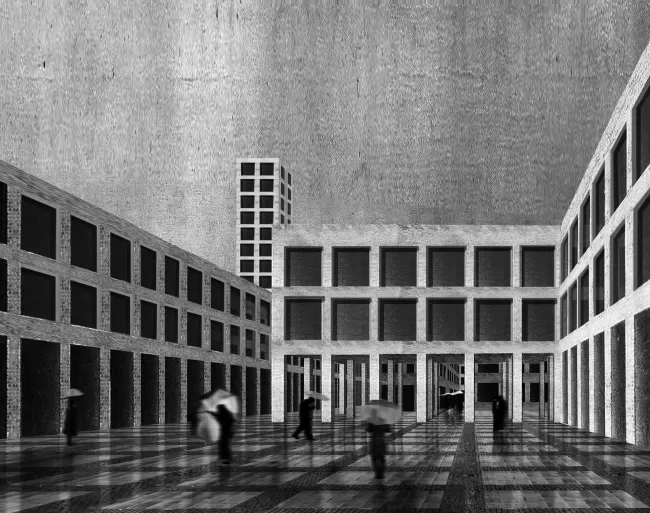 Reinterpretation of "Campo di Rialto" (Giovanni Antonio Canale, 1756/58) | &copy; Tim Freund, Ohle Harder, Bastian Zimmermann, 2011